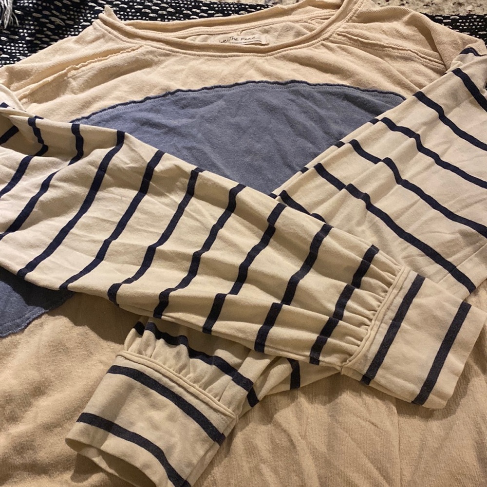 free people oversized cream t shirt